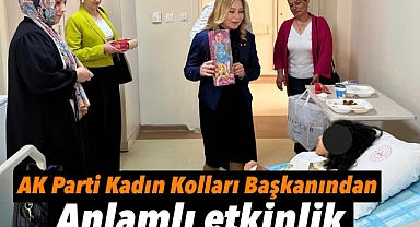 AK Parti Alaşehir Kadın Kolları Başkanından, hastanede tedavi gören çocuklara moral ziyareti