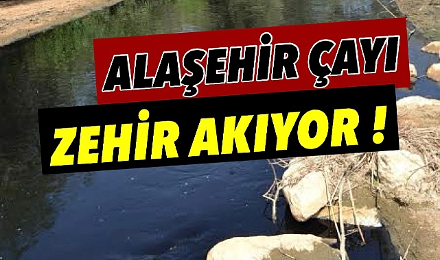 Alaşehir çayında bitmeyen kirlilik