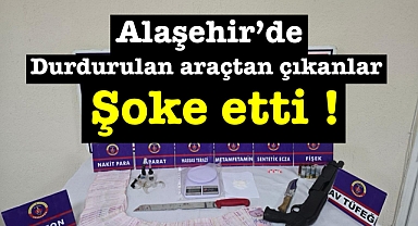 Alaşehir’de jandarmanın durdurduğu araçtan çıkanlar şoke etti 