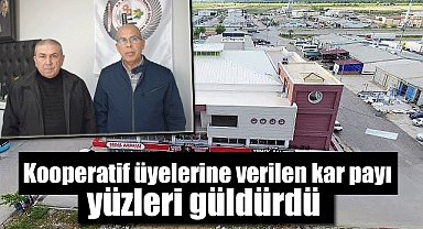 Alaşehir’de Kooperatif üyelerine verilen kar payı yüzleri güldürdü