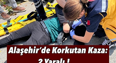 Alaşehir‘de yolun karşısına geçmeye çalışan yayaya motosiklet çarptı: 1 Yaralı