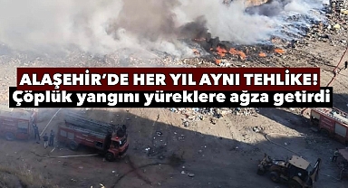 Eski çöp toplama alanında çıkan yangın kısa sürede büyüdü: 1 itfaiye personeli dumandan etkilendi 