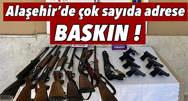 Alaşehir'de jandarmadan çok sayıda adrese baskın