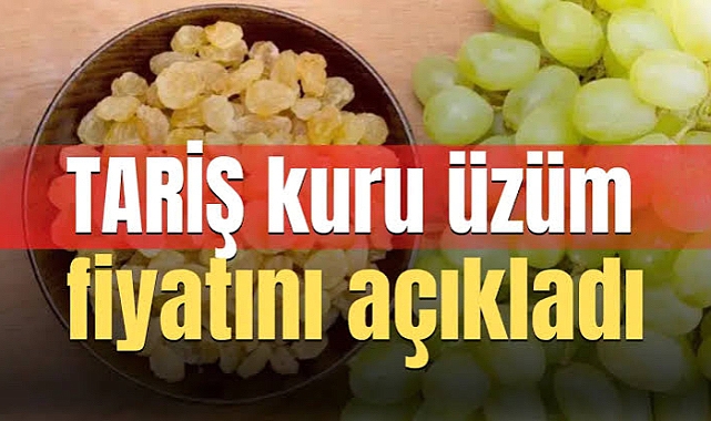 Tariş Üzüm Birliği'nden çekirdeksiz üzüm Avans alım fiyatı açıklaması
