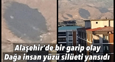 Alaşehir'de Dağa Yansıyan Gizemli İnsan Yüzü Silüeti Şaşkınlık Yarattı