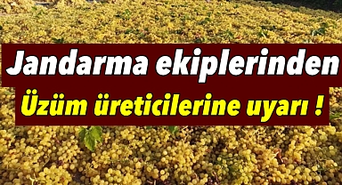 Jandarma Ekiplerinden Üzüm Üreticilerine Uyarı