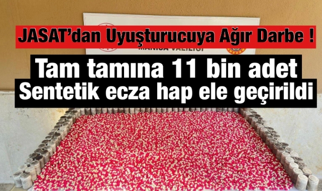 Alaşehir'de JASAT'tan Büyük Darbe: 11.892 Adet Sentetik Ecza Hapı Ele Geçirildi