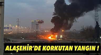 Alaşehir'de Çıkan Yangına Ekiplerden Hızlı Müdahale