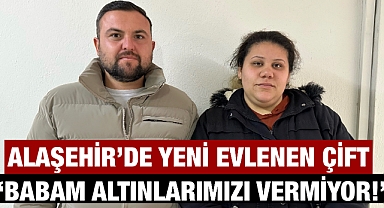 Alaşehir'de yeni evlenen çift: 