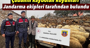 Alaşehir’de Yoğun Sis ve Yağışta Kaybolan Koyunlar Jandarma Ekiplerince Bulundu