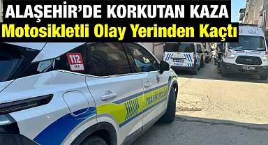 Alaşehir'de Motosiklet Kazası: Yaralı Sürücü Olay Yerinden Kaçtı, Polis Peşinde!