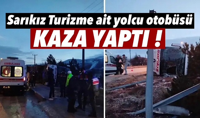 Alaşehir Sarıkız Turizme ait Yolcu Otobüsü Kaza Yaptı: 12 Yaralı 
