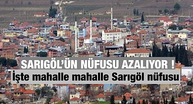 Sarıgöl’de nüfus düşüşü devam ediyor
