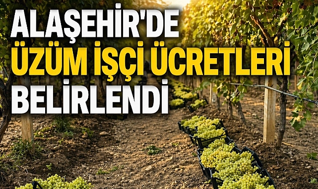 Alaşehir'de 2026 Yılı Üzüm İşçi Ücretleri Belli Oldu