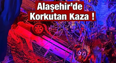 Alaşehir'de Otomobil Dereye Uçtu