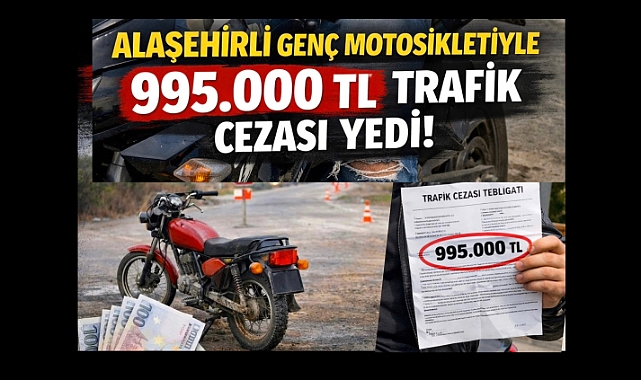 Alaşehirli genç 995 bin TL trafik cezası yedi