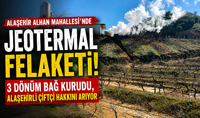 ALAŞEHİR'DE JEOTERMAL MAĞDURİYETİ: KURUYAN BAĞIN SAHİBİ HAKKINI ARIYOR