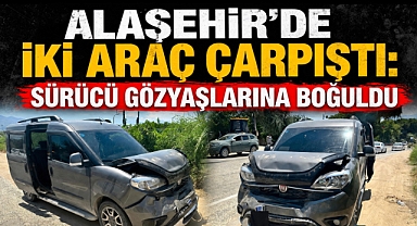 Alaşehir'de Anlık Dikkatsizlik Kazaya Neden Oldu: Sürücü Sinir Krizi Geçirdi