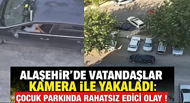 Alaşehir'de Çocuk Parkında Skandal İddia: Şüpheli Kameraya Yakalandı