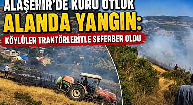 Alaşehir’de Korkutan Yangın: Alevler Evlere Ulaşmadan Kontrol Altına Alındı